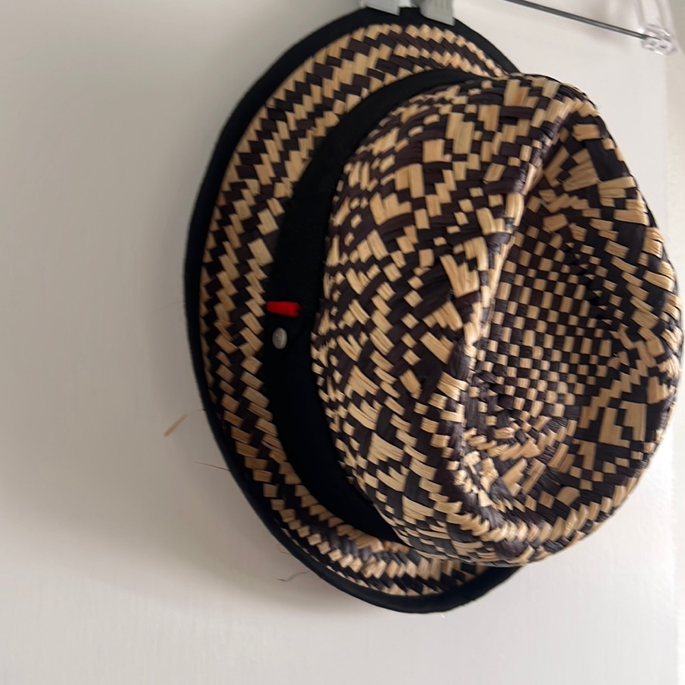 Patterned Raffia fedora